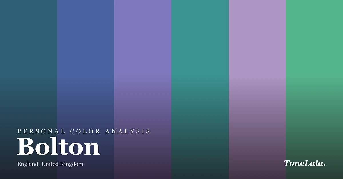 Personal color analysis in Bolton — the Bolton color palette by ToneLala