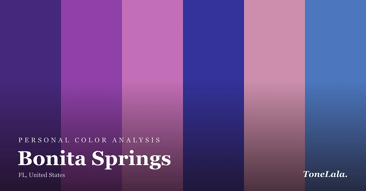 Personal color analysis in Bonita Springs — the Bonita Springs color palette by ToneLala