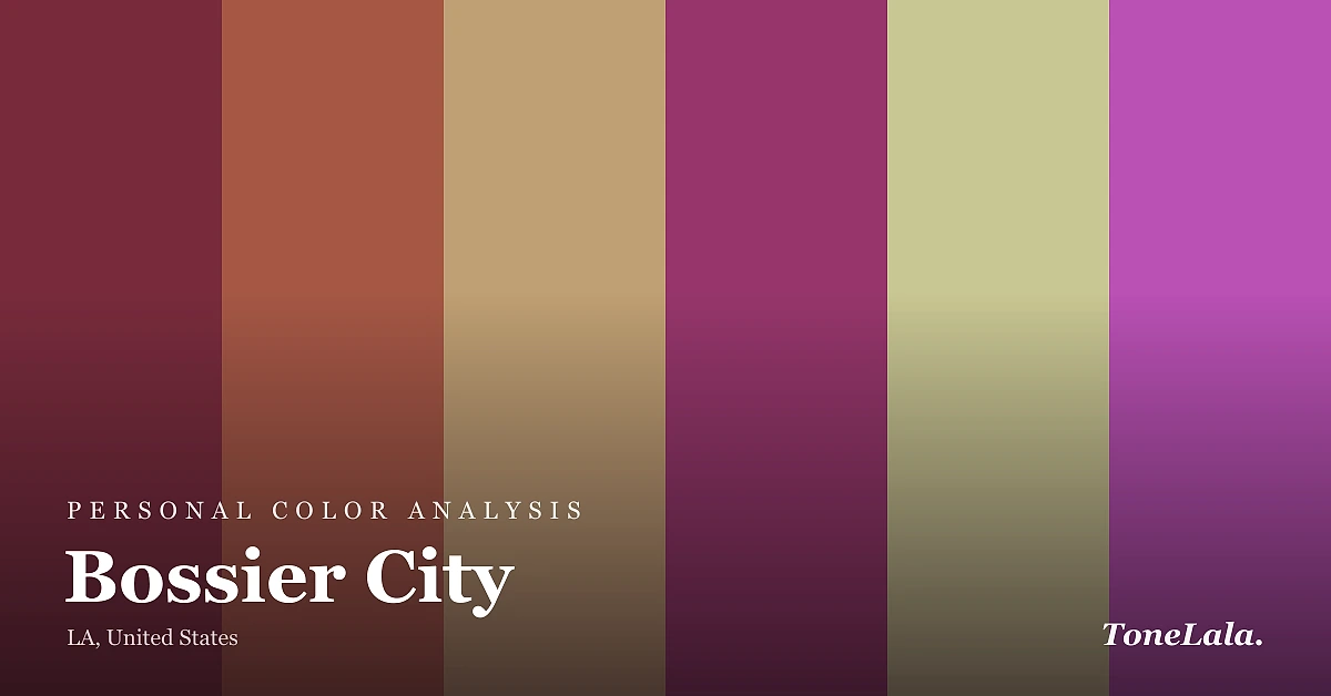 Personal color analysis in Bossier City — the Bossier City color palette by ToneLala