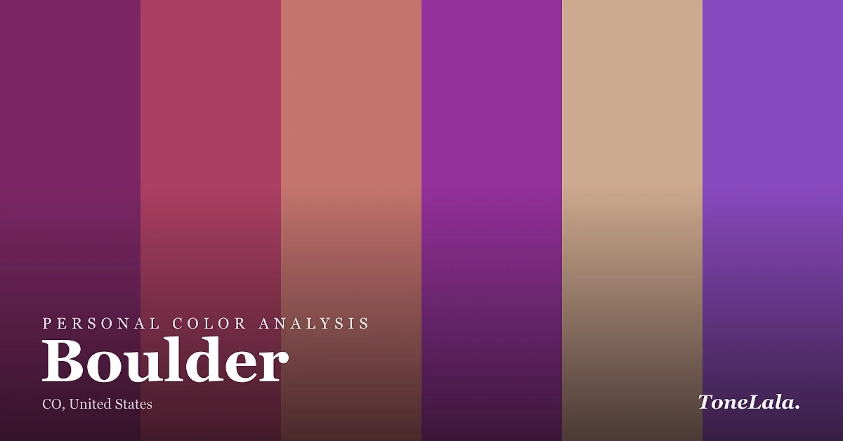 Personal color analysis in Boulder — the Boulder color palette by ToneLala