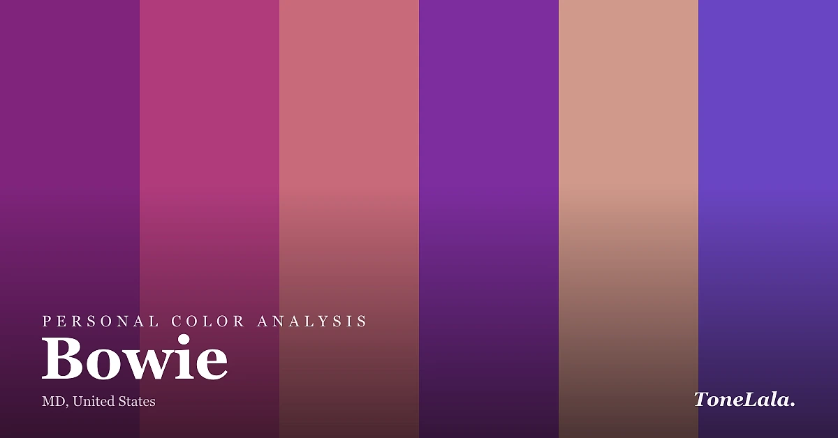 Personal color analysis in Bowie — the Bowie color palette by ToneLala