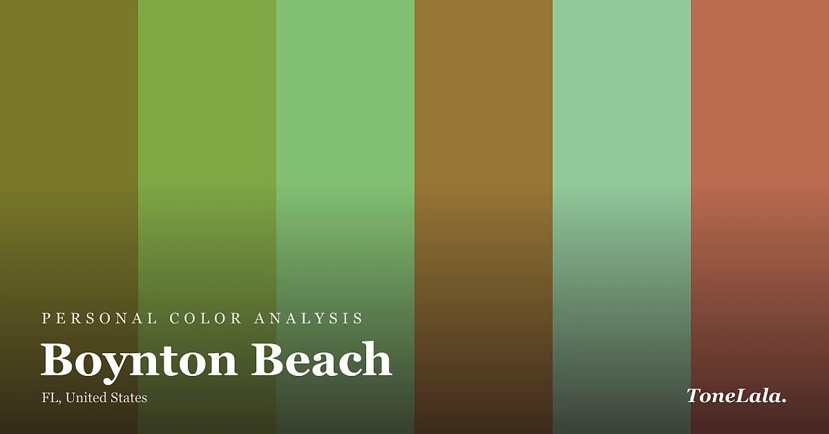 Personal color analysis in Boynton Beach — the Boynton Beach color palette by ToneLala