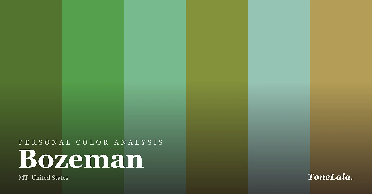 Personal color analysis in Bozeman — the Bozeman color palette by ToneLala