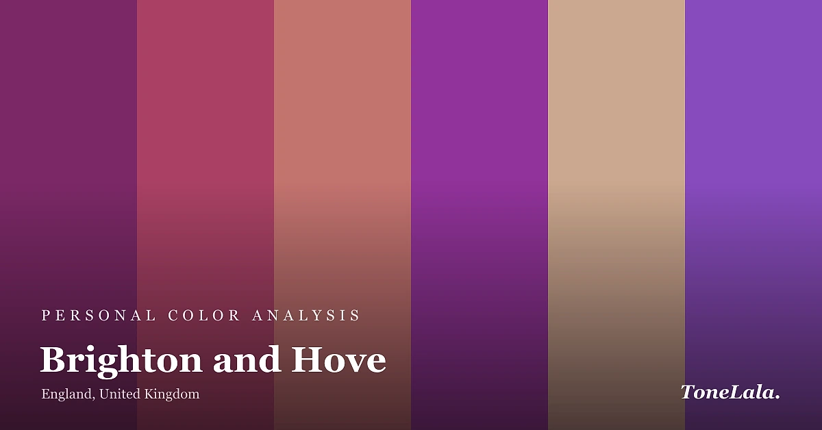 Personal color analysis in Brighton and Hove — the Brighton and Hove color palette by ToneLala