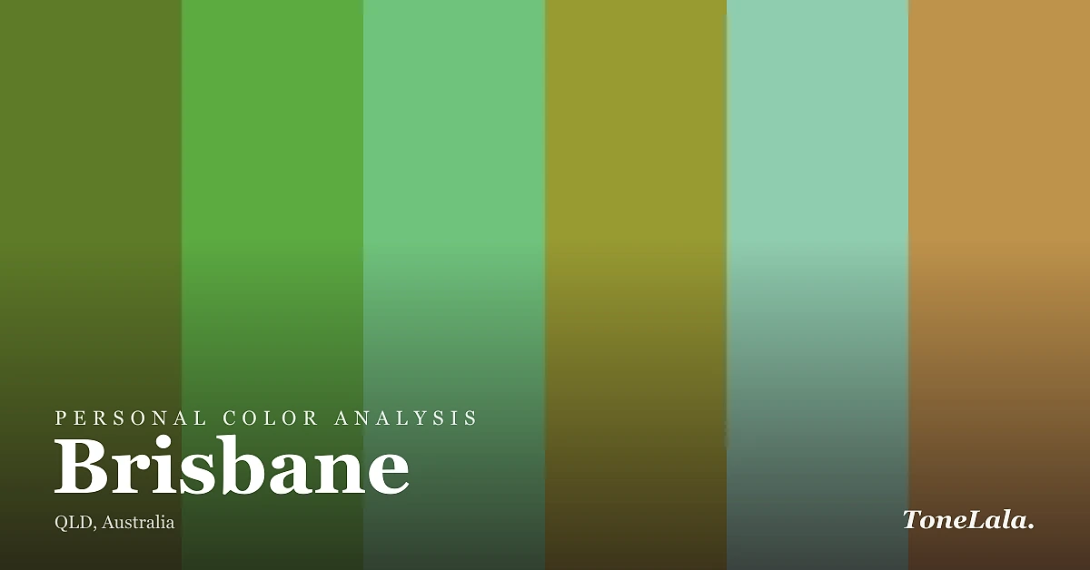 Personal color analysis in Brisbane — the Brisbane color palette by ToneLala