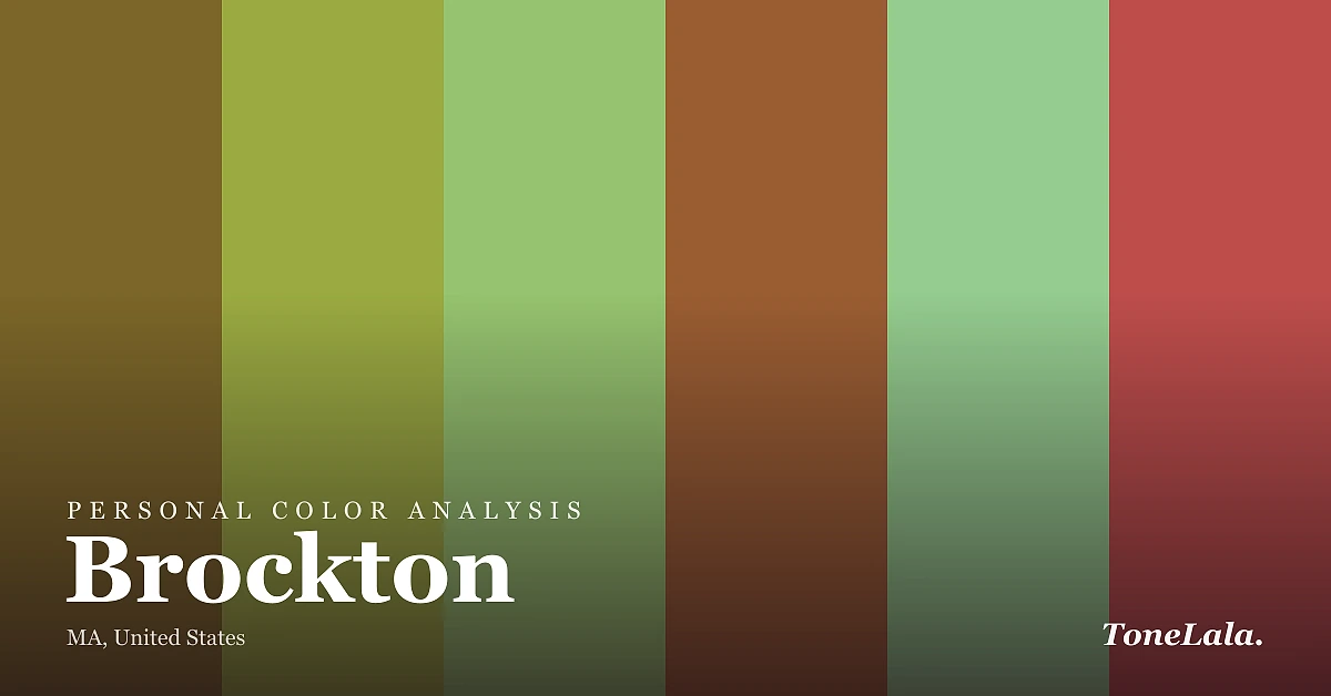 Personal color analysis in Brockton — the Brockton color palette by ToneLala