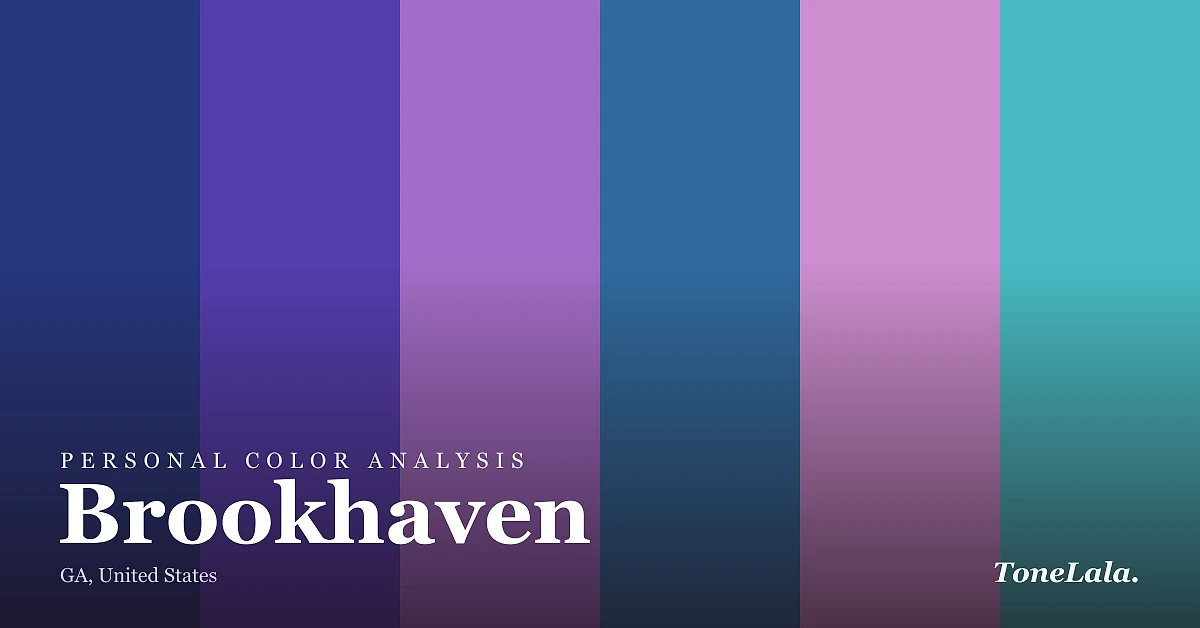 Personal color analysis in Brookhaven — the Brookhaven color palette by ToneLala