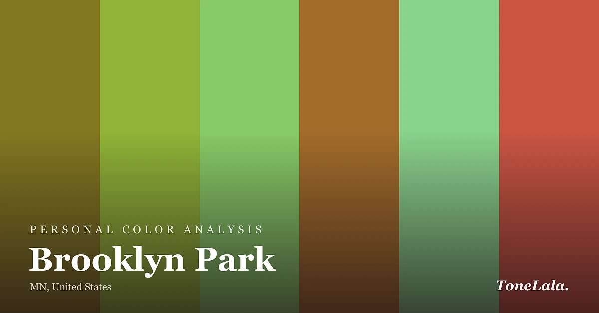 Personal color analysis in Brooklyn Park — the Brooklyn Park color palette by ToneLala