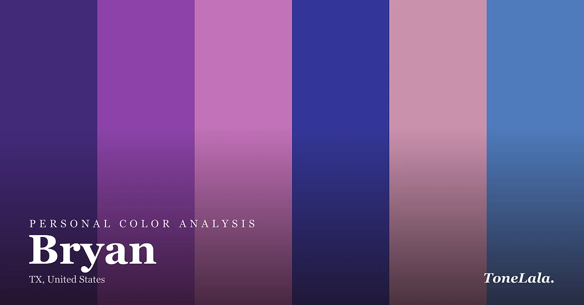 Personal color analysis in Bryan — the Bryan color palette by ToneLala