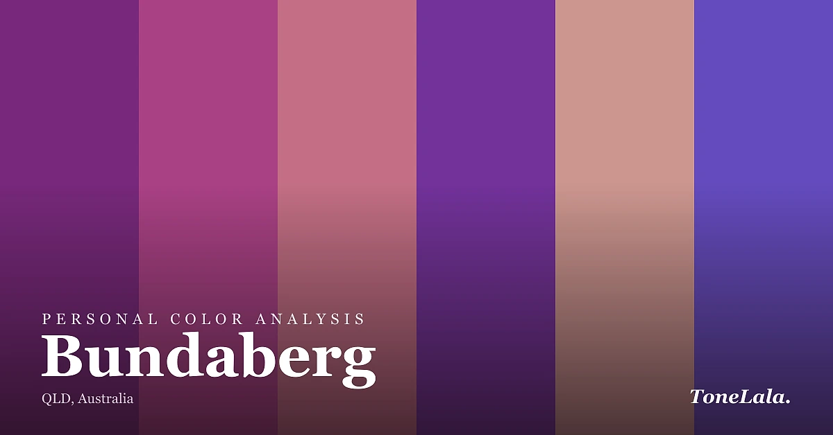 Personal color analysis in Bundaberg, the Bundaberg color palette by ToneLala