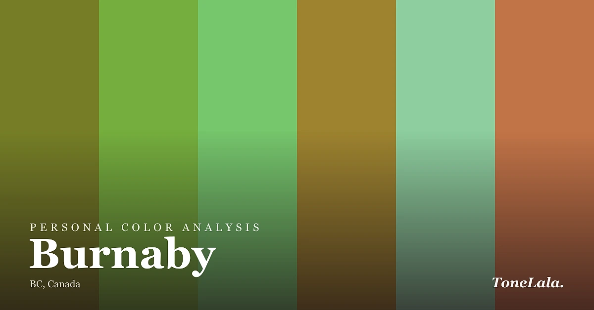 Personal color analysis in Burnaby — the Burnaby color palette by ToneLala