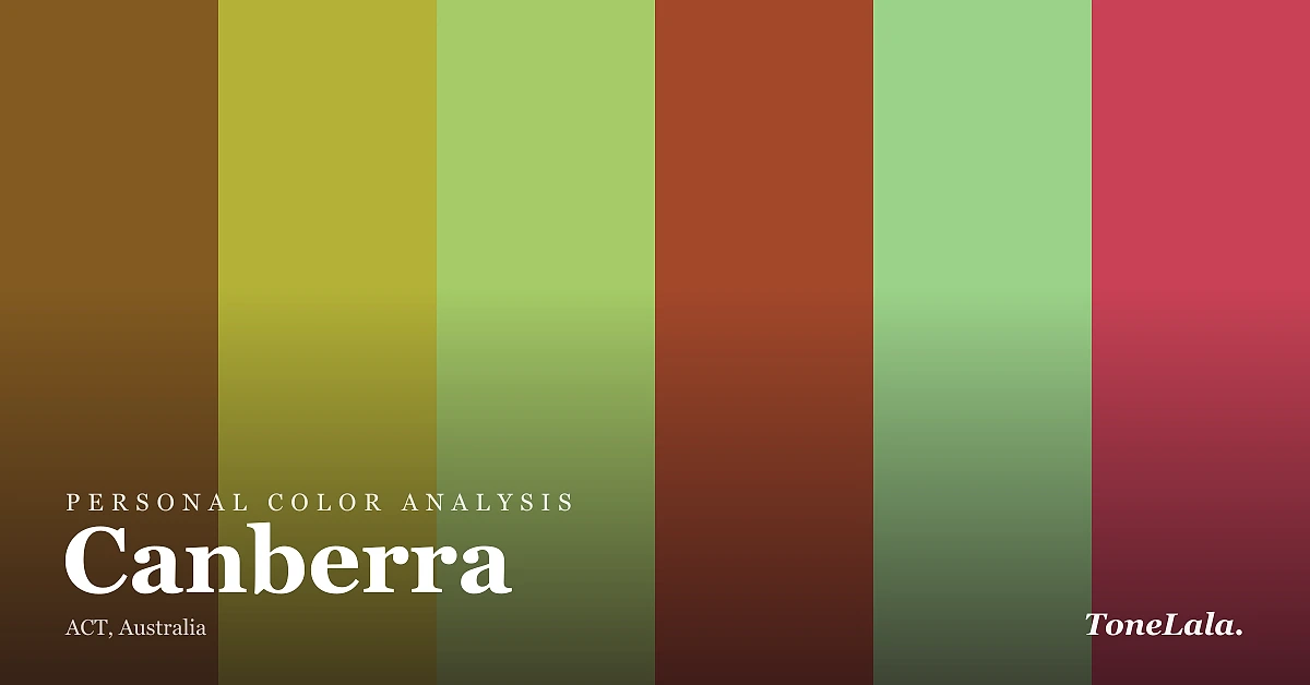 Personal color analysis in Canberra — the Canberra color palette by ToneLala