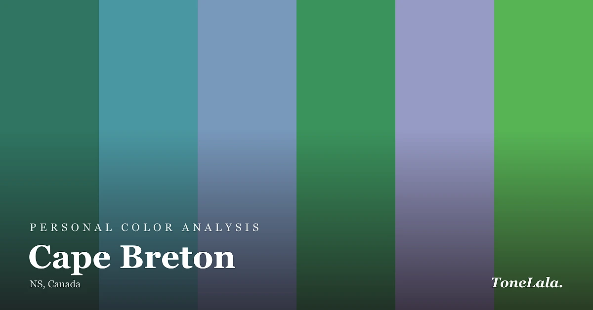 Personal color analysis in Cape Breton — the Cape Breton color palette by ToneLala