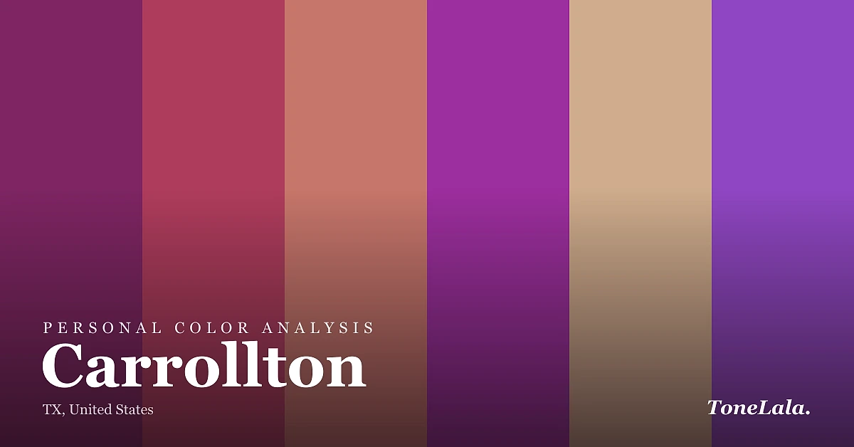 Personal color analysis in Carrollton — the Carrollton color palette by ToneLala