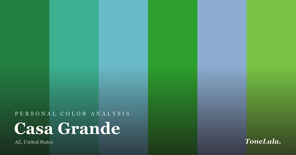 Personal color analysis in Casa Grande — the Casa Grande color palette by ToneLala