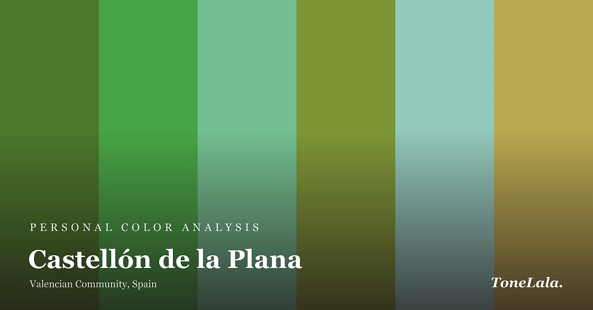 Personal color analysis in Castellón de la Plana — the Castellón de la Plana color palette by ToneLala