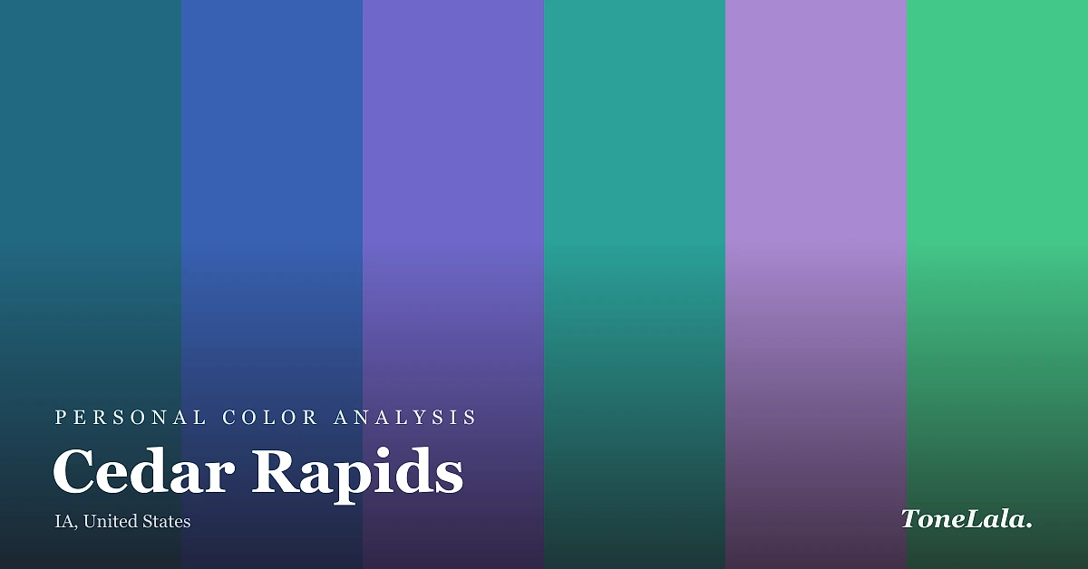 Personal color analysis in Cedar Rapids — the Cedar Rapids color palette by ToneLala