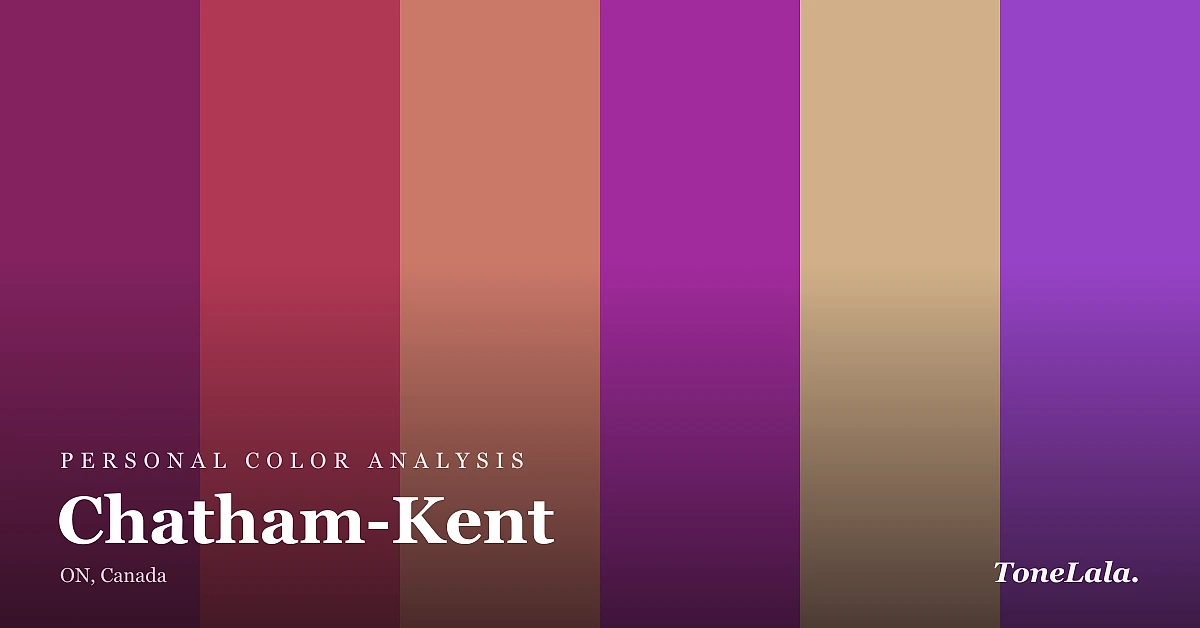 Personal color analysis in Chatham-Kent — the Chatham-Kent color palette by ToneLala