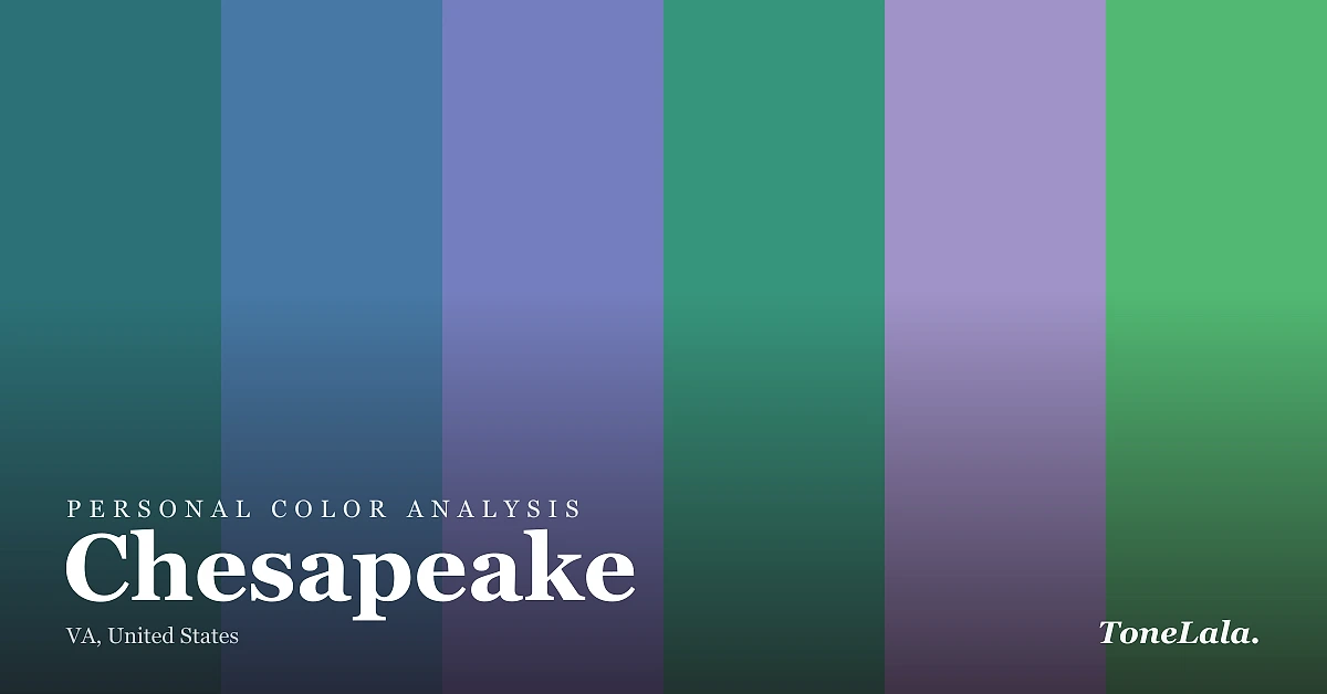 Personal color analysis in Chesapeake — the Chesapeake color palette by ToneLala