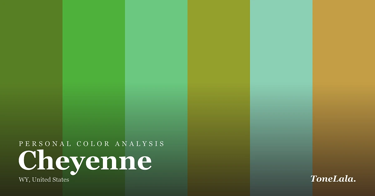 Personal color analysis in Cheyenne — the Cheyenne color palette by ToneLala