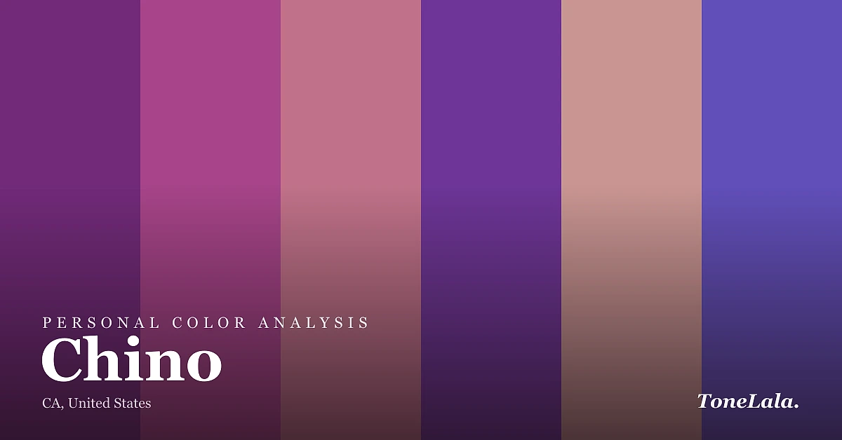 Personal color analysis in Chino — the Chino color palette by ToneLala