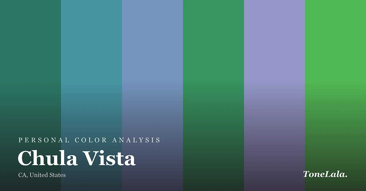 Personal color analysis in Chula Vista — the Chula Vista color palette by ToneLala