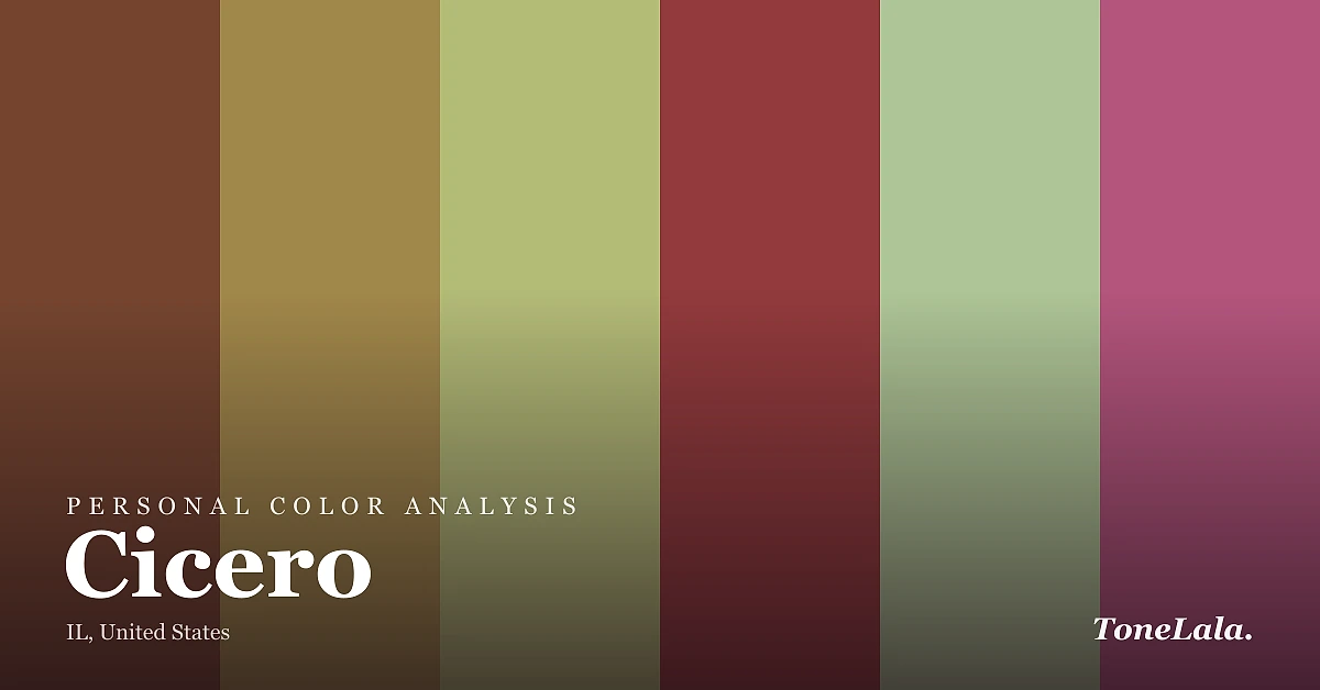Personal color analysis in Cicero — the Cicero color palette by ToneLala