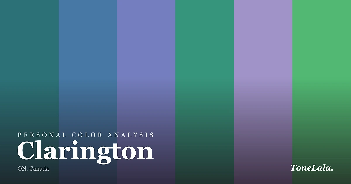 Personal color analysis in Clarington — the Clarington color palette by ToneLala