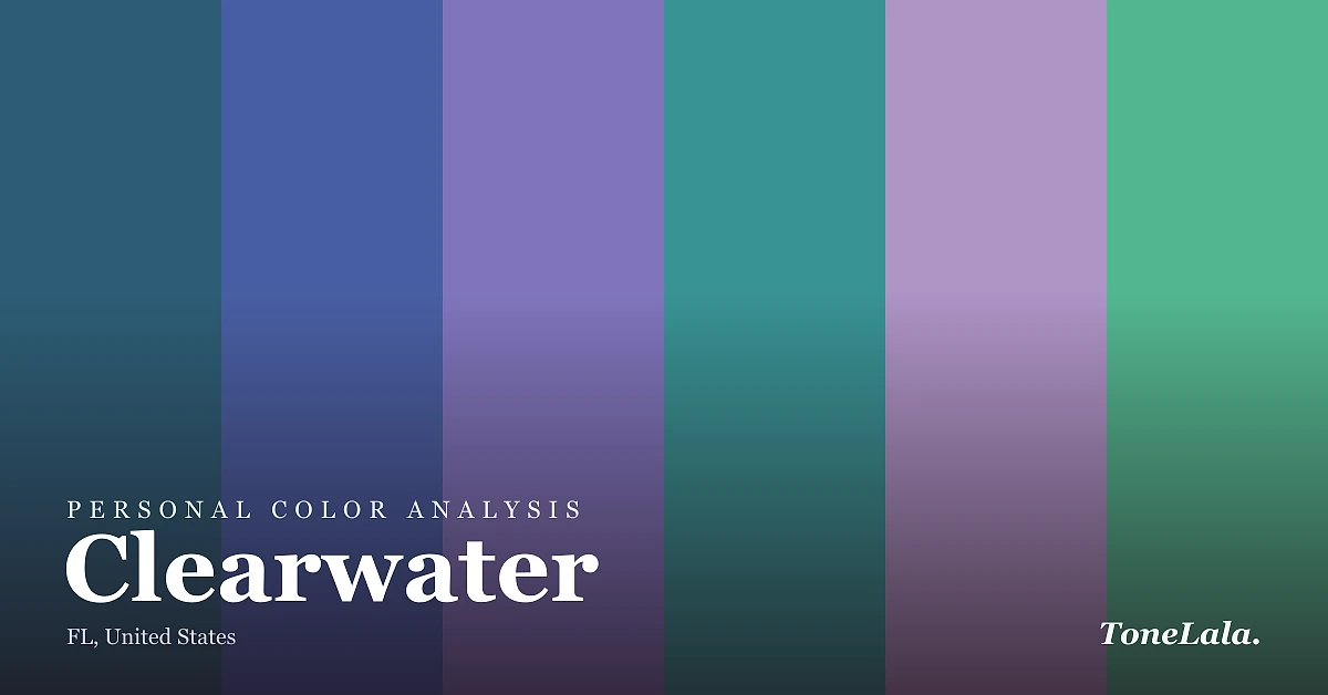 Personal color analysis in Clearwater — the Clearwater color palette by ToneLala