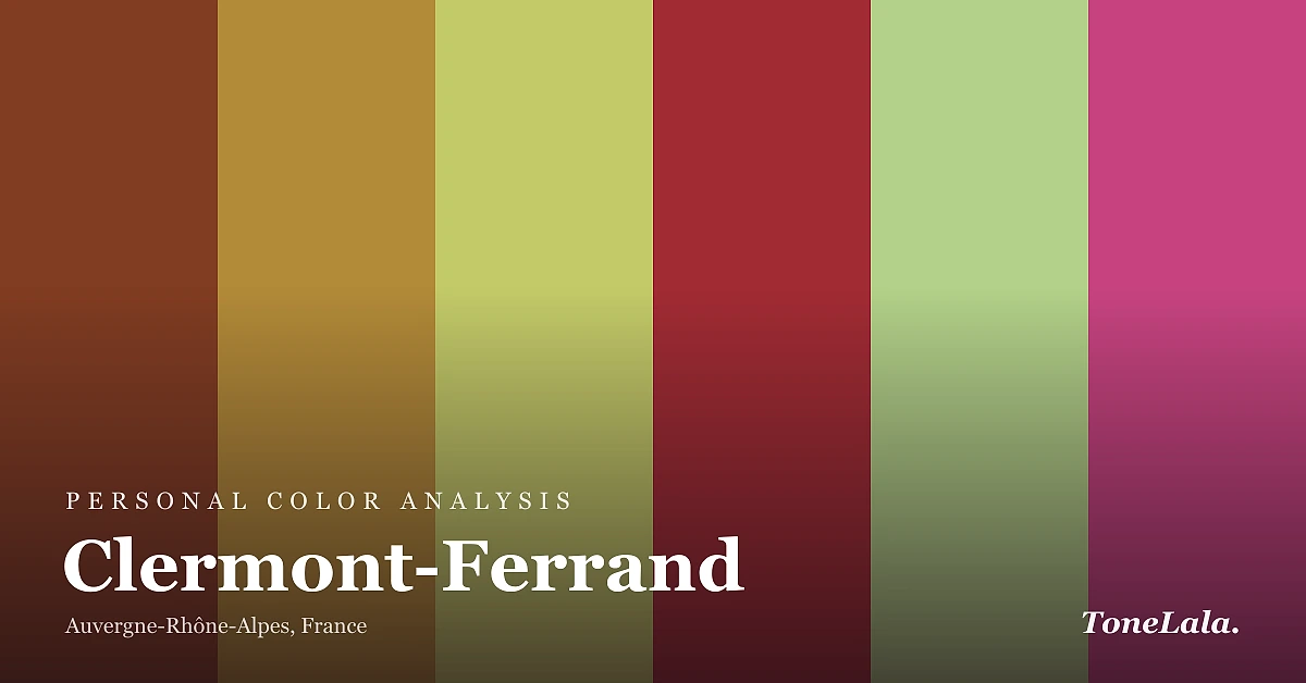 Personal color analysis in Clermont-Ferrand — the Clermont-Ferrand color palette by ToneLala