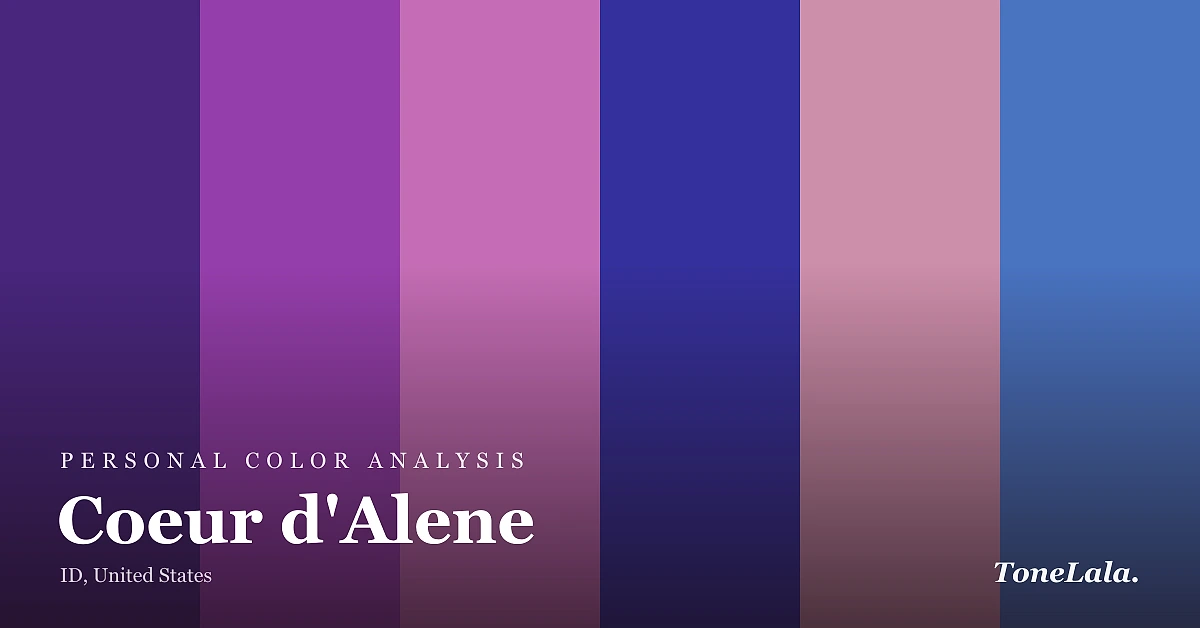 Personal color analysis in Coeur d'Alene — the Coeur d'Alene color palette by ToneLala