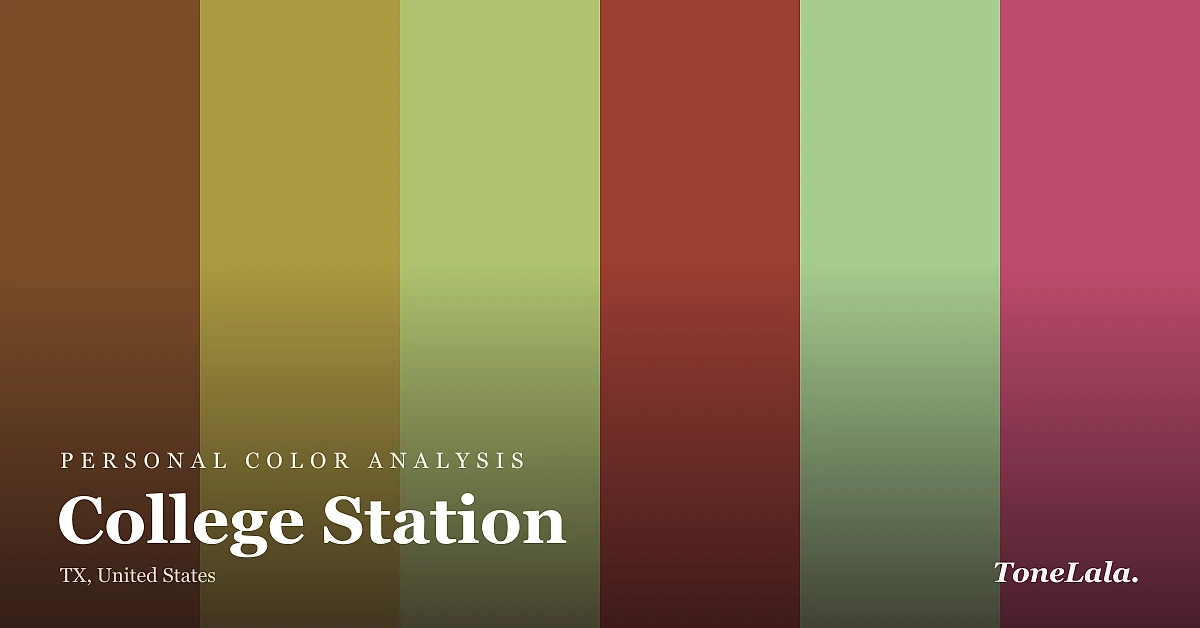 Personal color analysis in College Station — the College Station color palette by ToneLala