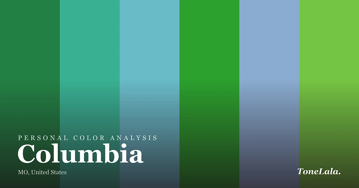 Personal color analysis in Columbia — the Columbia color palette by ToneLala