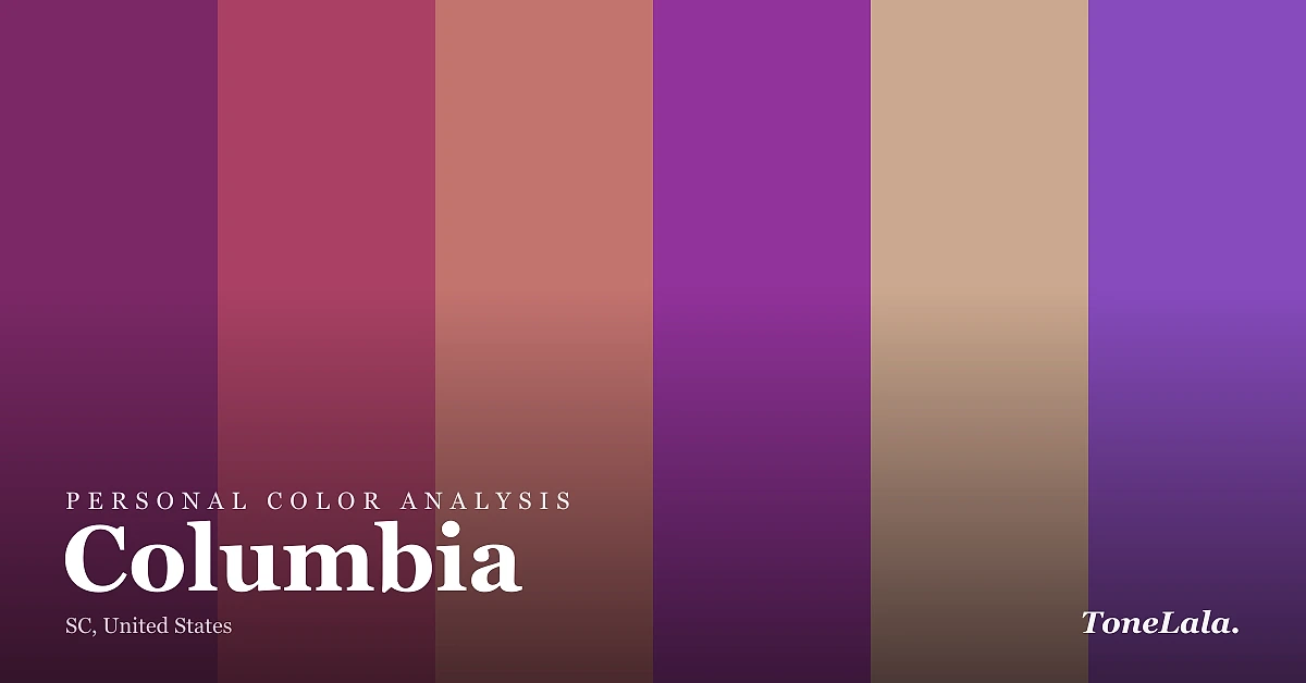 Personal color analysis in Columbia — the Columbia color palette by ToneLala