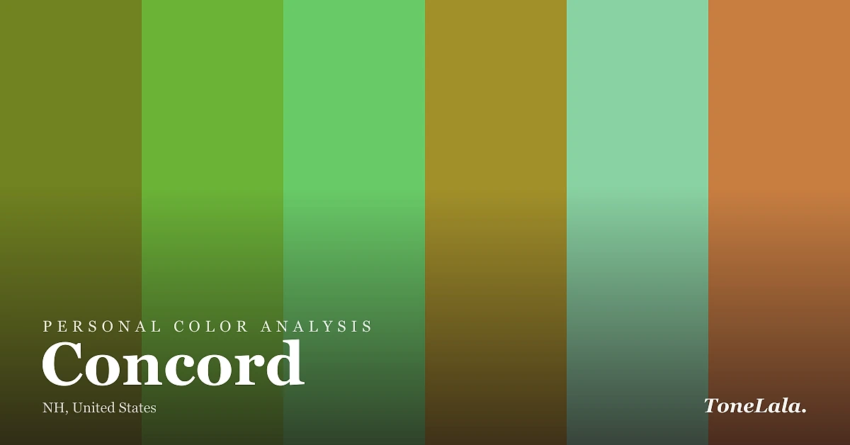 Personal color analysis in Concord — the Concord color palette by ToneLala