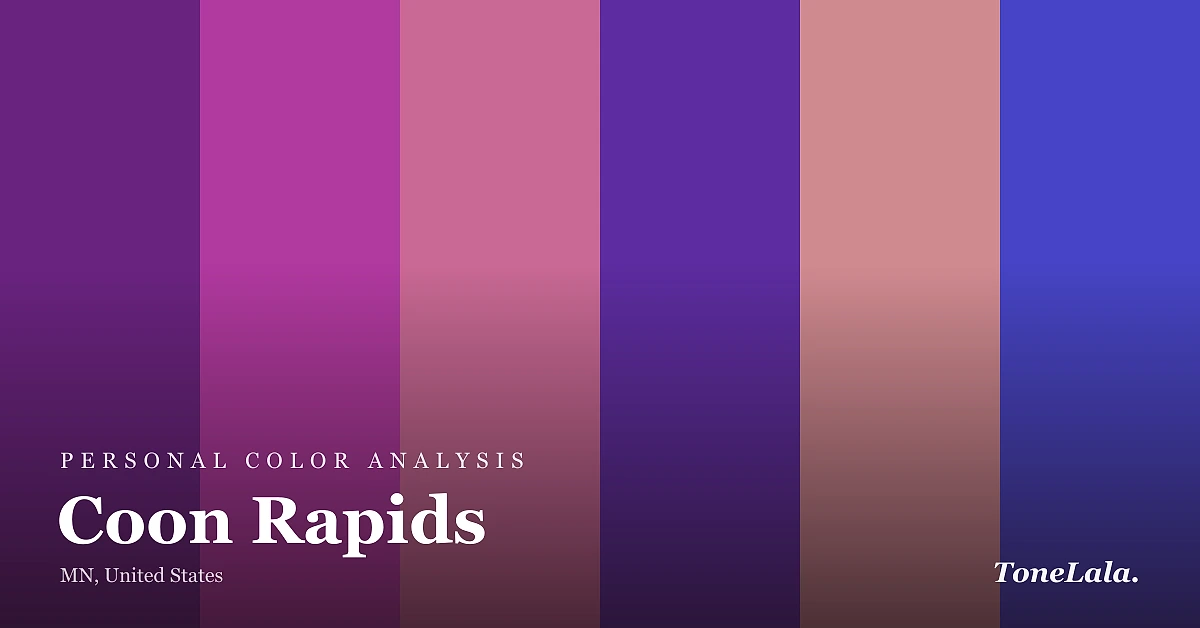 Personal color analysis in Coon Rapids — the Coon Rapids color palette by ToneLala