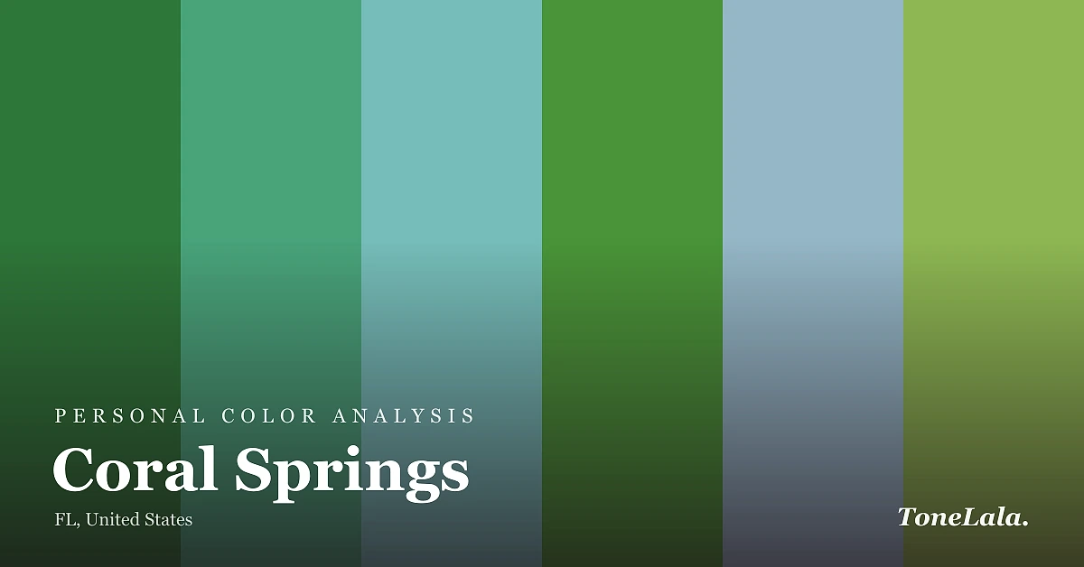 Personal color analysis in Coral Springs — the Coral Springs color palette by ToneLala