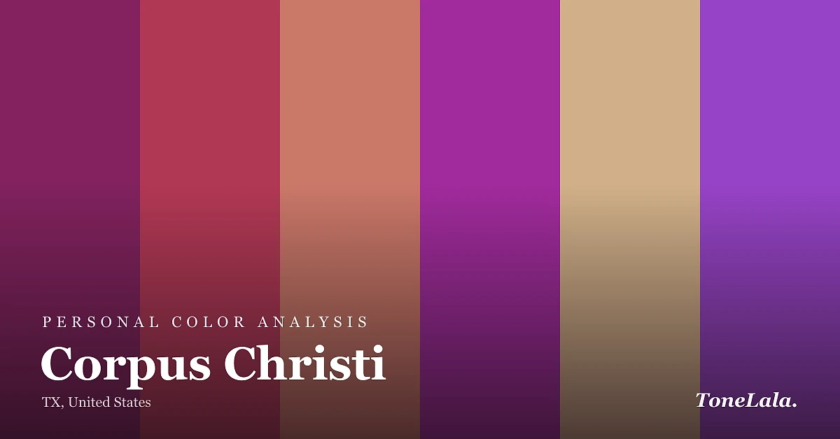 Personal color analysis in Corpus Christi — the Corpus Christi color palette by ToneLala