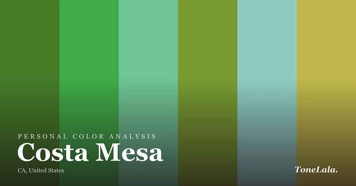Personal color analysis in Costa Mesa — the Costa Mesa color palette by ToneLala