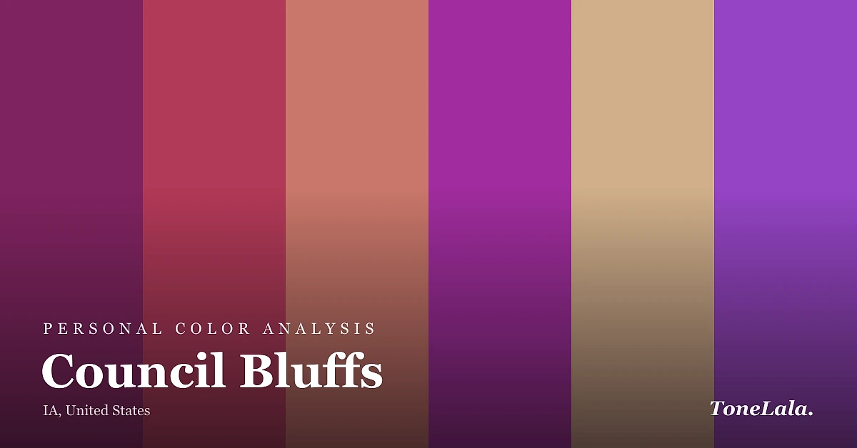 Personal color analysis in Council Bluffs — the Council Bluffs color palette by ToneLala