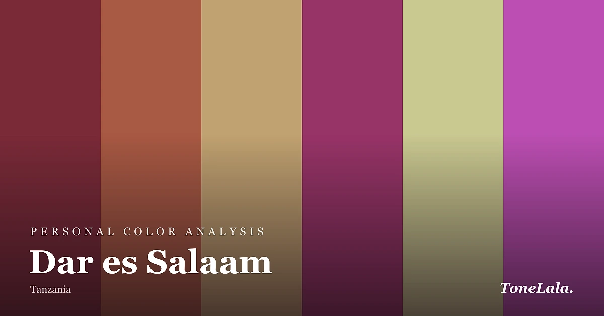 Personal color analysis in Dar es Salaam — the Dar es Salaam color palette by ToneLala