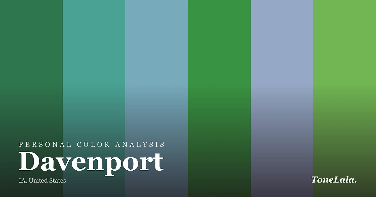 Personal color analysis in Davenport — the Davenport color palette by ToneLala