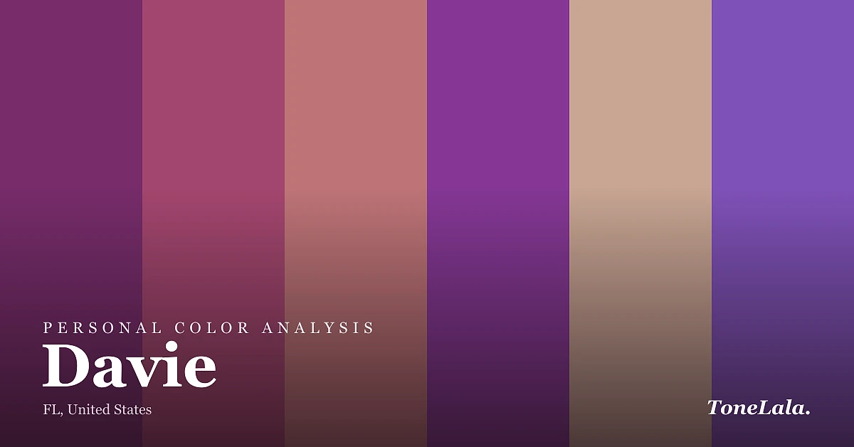 Personal color analysis in Davie — the Davie color palette by ToneLala