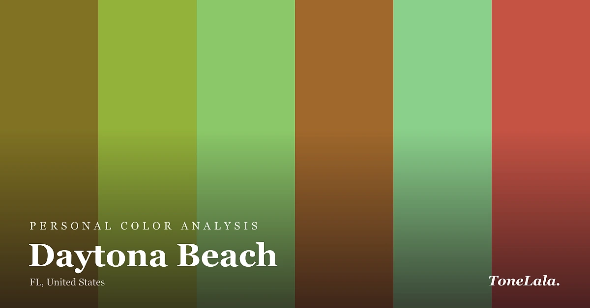 Personal color analysis in Daytona Beach — the Daytona Beach color palette by ToneLala