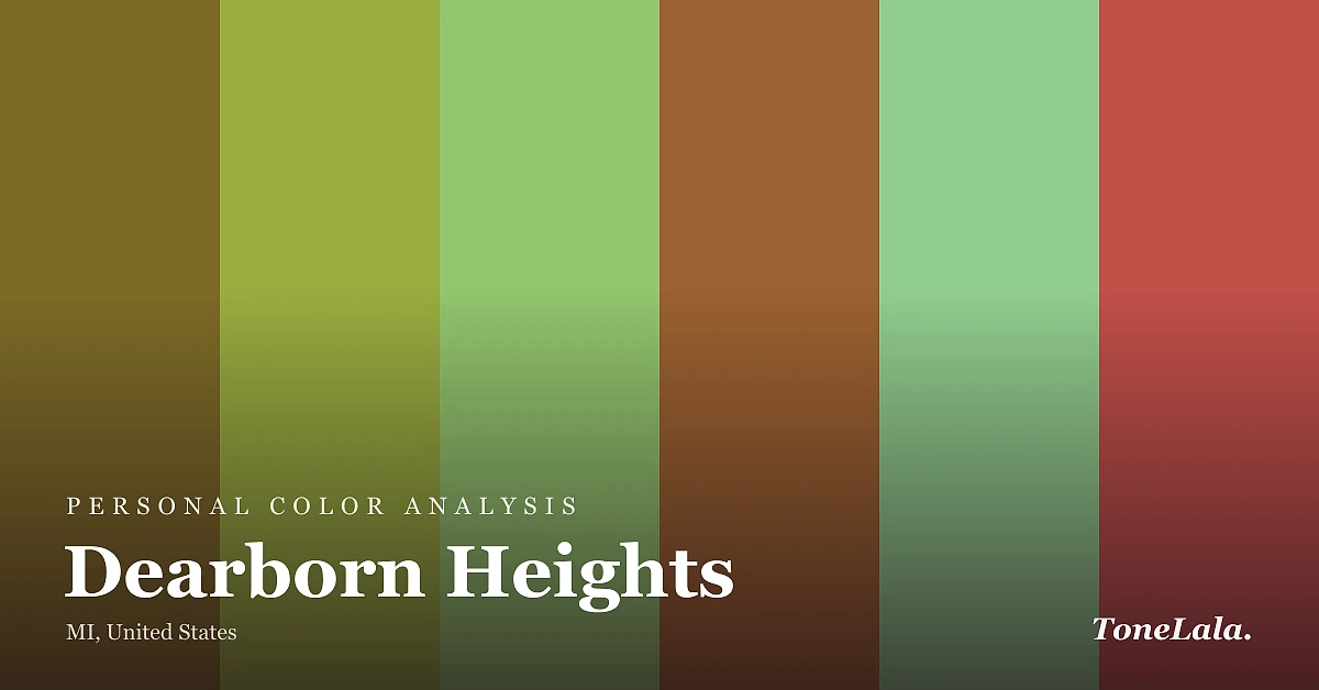 Personal color analysis in Dearborn Heights — the Dearborn Heights color palette by ToneLala