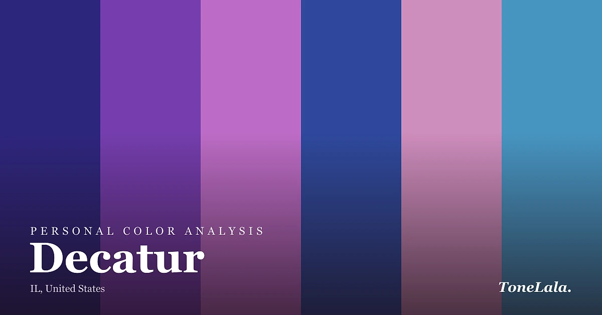Personal color analysis in Decatur — the Decatur color palette by ToneLala