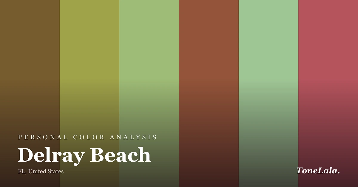 Personal color analysis in Delray Beach — the Delray Beach color palette by ToneLala