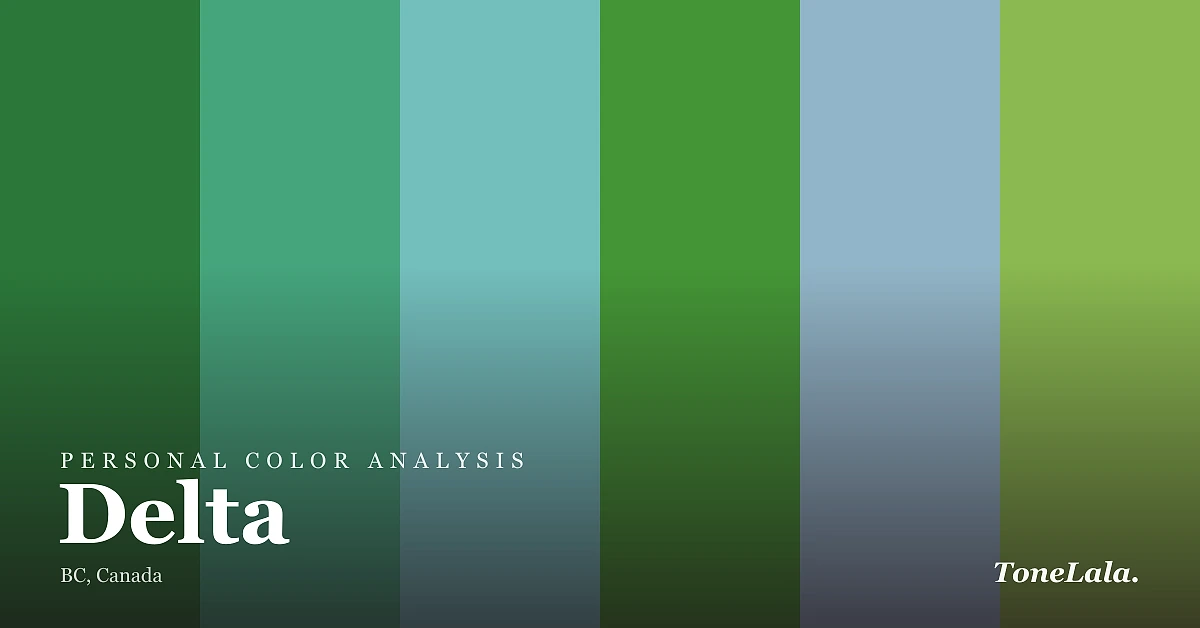 Personal color analysis in Delta — the Delta color palette by ToneLala