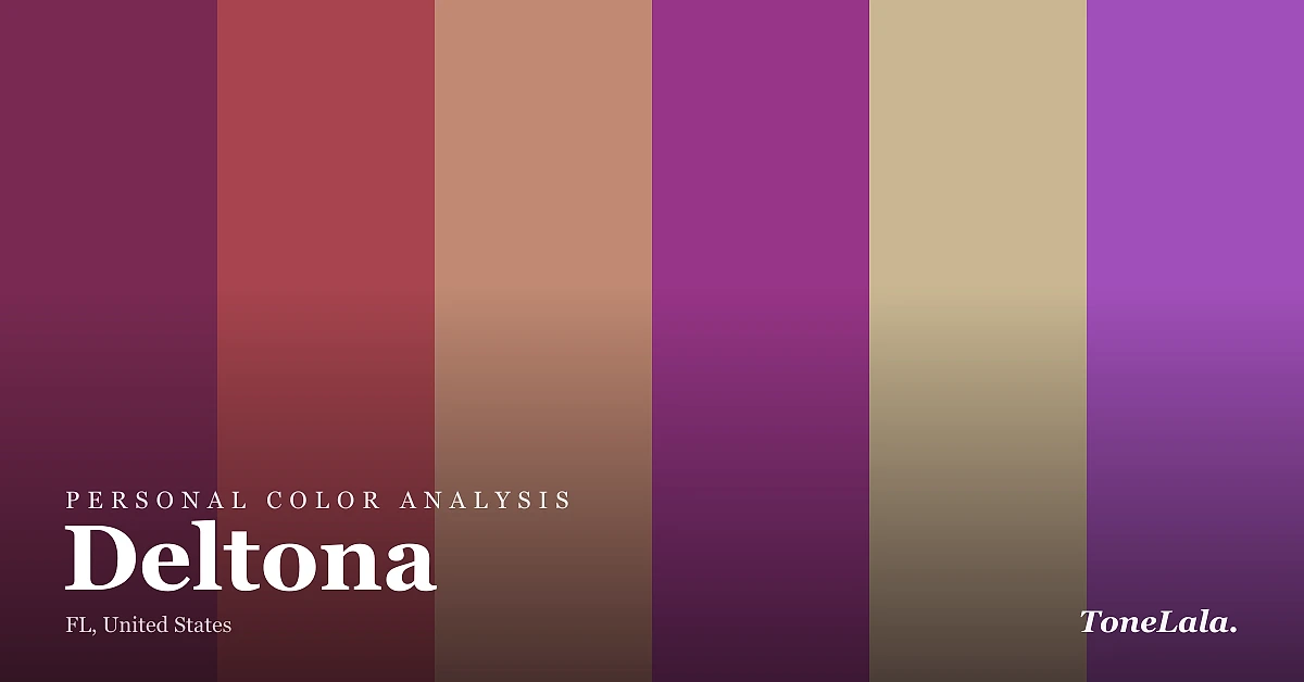 Personal color analysis in Deltona — the Deltona color palette by ToneLala