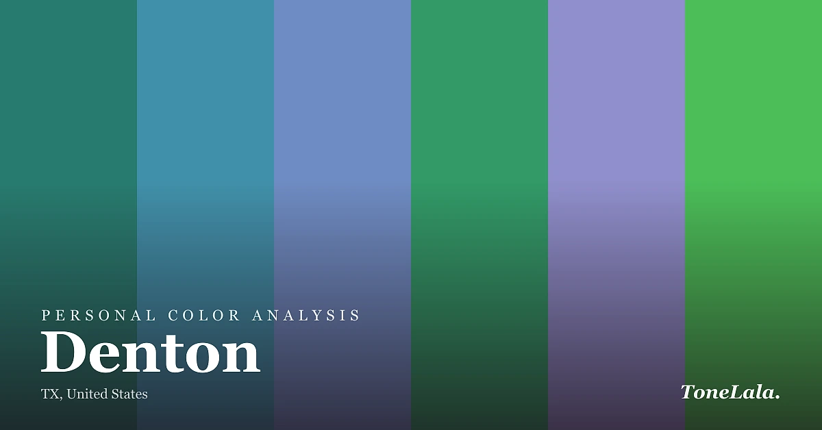 Personal color analysis in Denton — the Denton color palette by ToneLala